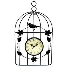 Bird Cage Wall Clock Vintage Antique Style Decor Hanging 2024 - buy cheap