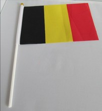 Bandeiras de mão balançando de sinalização da bélgica, 14*21 cm, bandeiras pequenas de faixas 2024 - compre barato