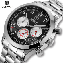 BENYAR 2019 Top Brand Luxury Quartz Men's Watches Watch Men Sports Military Chronograph Fashion Business Clock Relogio Masculino 2024 - buy cheap