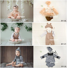 Dvotinst-Accesorios de fotografía para bebés, niños y niñas, conjunto de ropa de punto de ganchillo, accesorios para sesión de estudio 2024 - compra barato