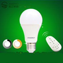 Lámpara de bombillas de luz LED con Control remoto inalámbrico, luz nocturna de AC85-265V regulable, cambio de Color blanco cálido, E27, 9W, 12W, 6W 2024 - compra barato