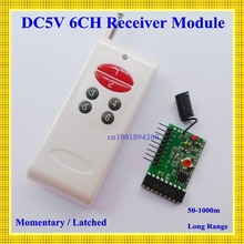 6CH RF Receiver Module with Decoding + Transmitter1000M  Wireless Remote Control System Momentary Latched TTL 6CH Signal Output 2024 - buy cheap