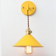 Lâmpada de parede decorativa em 5 cores, lâmpada e27 para sala de estar, sala de jantar, parede, iluminação led, lâmpada de corredor z65 2024 - compre barato