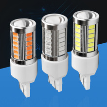 Lâmpadas traseiras de carro, 100 peças, t20 7443 w21/5w 33 smd 5630 led, amarelo, vermelho e branco, 33smd 5730, led, luz de circulação automática 2024 - compre barato