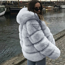 Plus size Women Mink Coats Winter Hooded New Faux Fur Jacket Warm Thick Outerwear Jacket women winter warm Coat 2024 - buy cheap