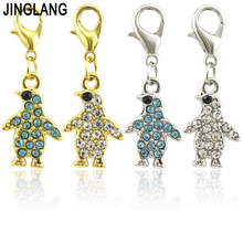 JINGLANG Mini Cute The penguin Charm Antique Silvery DIY Jewelry Accessories Bracelets and Jewelry Accessories Pendant 50 Pieces 2024 - buy cheap
