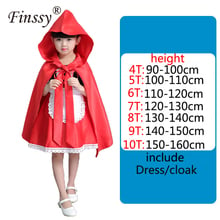 Fantasia cosplay vermelha de princesa para meninas, traje ds para festa, roupa de halloween, cosplay 2024 - compre barato