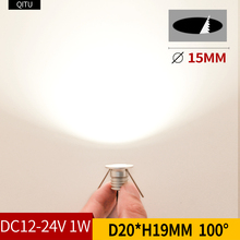 Foco en miniatura de 1W, lámpara LED empotrada en techo para restaurante, 12V-24V, modelo de vitrina, miniagujero 2024 - compra barato