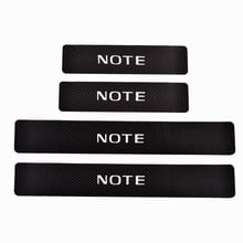 For Nissan Note Door Threshold Plate Car Door Sill Step Plate Carbon Fiber Pu leather Car-Styling 2024 - buy cheap