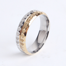 free shipping 6mm gold and silver color gear punk 316l Stainless Steel finger rings for women men wholesale 2024 - buy cheap