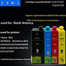 4 шт., совместимый чернильный картридж epson 127 T1271 для принтера Workforce 60/545/630 2024 - купить недорого