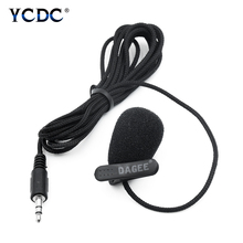YCDC 2m Mini Portable 3.5mm Microphone Condenser Clip-on Lapel Lavalier Mic Wired Mikrofo/Microfon for Phone for Laptop 2024 - buy cheap