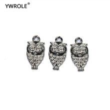 20/50 PCS Owl Shape Metal Zinc Alloy Charms DIY  Pendant Bracelet Necklace Earring For Jewelry Making  Accessories 9*18 mm 2024 - buy cheap