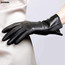 High Quality Elegant Women Leather Gloves Genuine Lambskin Leather Autumn Spring Winter Thermal Hot Trendy Female Glove G564 2024 - buy cheap