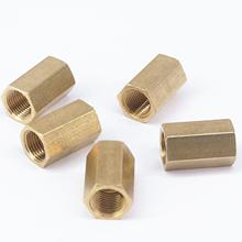 LOT 5 1/8" BSP Female Thread Brass Pipe Fittings Hex Nut Rod Connector Coupling 2024 - buy cheap