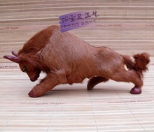 Boneco de vaca marrom, brinquedo artesanal de polietileno e furs, presente para boneco touro de 31x8x16cm 2491 2024 - compre barato