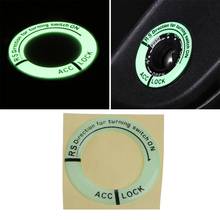 3D Car Styling Glow Key Ring Hole Sticker Lumunous Ignition Switch Cover Motorcycle Decal Circle Light Decoration Universl Fit 2024 - buy cheap