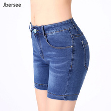 Summer Shorts Women High Waist Elasticity Cotton Denim Shorts Slim Short Feminino Plus Size Sexy Fashion Casual Shorts Women 2024 - buy cheap