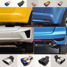 Cubierta de tubo de escape de acero inoxidable para coche, silenciador con punta de tubo de salida, dedicado, para Honda FIT JAZZ 2004, 2005-2018 2024 - compra barato