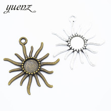 YuenZ 3 uds 2 color antiguo Bronce Aleación Metal colgantes con encantos de sol accesorios de joyería ajuste DIY collar 49*45mm L215 2024 - compra barato