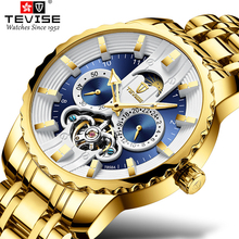 Tevise Men's Luxury Golden Automatic Tourbillon Mechanical Watches Sports Gold Men Wristwatches Male Watch Relogio Masculino 2024 - buy cheap