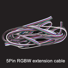 Cable de extensión LED RGBW de 1m, 5 pines, 5 pines, 22AWG, cobre estañado, Cable de extensión eléctrico aislado de PVC para tira LED RGBW 2024 - compra barato