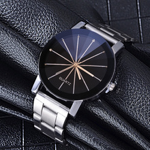 Reloj de pulsera de cuarzo para hombre, cronógrafo de acero inoxidable, color negro, a la moda, nuevo 2024 - compra barato