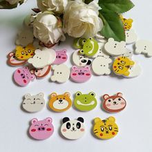 50pcs/Bag Mix  Animal head Series 2 Holes Wooden Buttons Of DIY Scrapbooking Patchwork Sewing for Crafts / Home Decoration 2024 - buy cheap