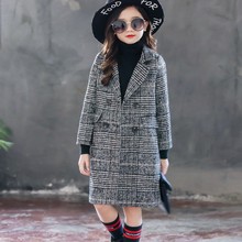 Jaqueta infantil xadrez de inverno, casaco para meninas 8 jt011 de primavera e outono 2024 - compre barato