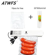 Вакуумный упаковщик ATWFS для пищевых продуктов, 25*500 см/рулон, 15 пакетов 2024 - купить недорого