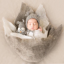 Adereços para fotografia de bebê, cobertor de lã para fotos recém-nascidas, sessão de fotos, faixas de pentear, pano para fundo do bebê, cesta de fotografia 2024 - compre barato