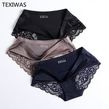 TEXIWAS 3pcs /lot Sexy Lace Panties Seamless Women Underwear Briefs For Ladies Cotton Lingerie Women Panties 2024 - buy cheap