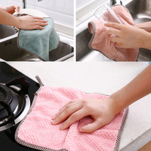 5PCS Super Absorbent Clean Cloth Cleaning Wiping Rag Dish Towel Home Kitchen Towel Sink Wipe Coral Fleece Cleaning Towels U3 2024 - buy cheap
