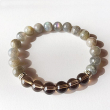 Labradorite Smoky Q-uartz Bracelets Mans Natural Stone Beaded Bracelet Mala Beads Healing Bracelet Stress Relief Jewelry 2024 - buy cheap