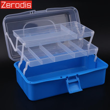 3 Layers Cosmetic Storage Box Plastic Large Capacity Storage Box Jewelry Earring Bead Screw Holder Case Display with Handle 2024 - buy cheap