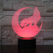 LED Night Light Wolf Lampara Touch Sensor Child Kids Baby Gifts Nightlight Home Decor Novelty Lighting Wolf 3D Lamp Kit Gadget 2024 - buy cheap