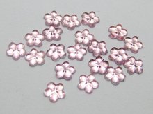 1000 rosa acrílico flatback mini flor gemas strass 6mm 2024 - compre barato