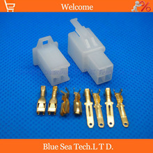 DJ7031A-2.8-11/21 2.8mm 4 Way/pin Electrical Connector Kits Male&Female socket plug for Motorcycle Motorbike Car 2024 - buy cheap