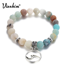 Vienkim Classic Natural Stone Beaded Bracelets For Men Women Physically Weathered Beads Bracelet & Bangle Wave Charm Jewelry 2024 - buy cheap