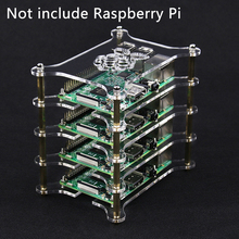 Для Raspberry Pi 4 Чехол прозрачный акриловый чехол прозрачная коробка корпус с логотипом для Raspberry Pi 3 Model B 3B Plus 2B 2022 - купить недорого
