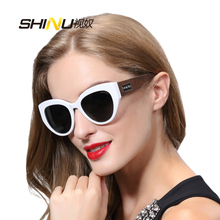 SHINU-gafas de sol polarizadas con montura de acetato para mujer, anteojos de sol femeninos con montura de madera, a la moda, para verano, SH121 2024 - compra barato