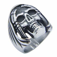 Rany&Roy Dropship Lady Skull Ring 316L Stainless Steel Fashion Hiphop Style Band Party Skull Ring 2024 - buy cheap