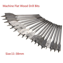 1 pces 11-38mm máquina de madeira plana broca ferramenta 155mm comprimento pá plana hex shank 2024 - compre barato