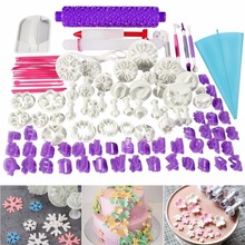 96pcs Cake Decorating Tools Plunger Fondant Cake Pastry Cutters Baking Tools Dough Roller Rolling Pin Full Set K348 2024 - buy cheap