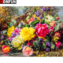 HOMFUN Full Square/Round Drill 5D DIY Diamond Painting "Flower basket" Embroidery Cross Stitch 5D Home Decor Gift A14900 2024 - buy cheap