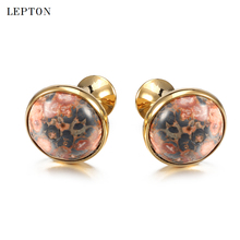 Lepton-gemelos de piedra de leopardo para hombre, de lujo, de punta Baja, para camisa, gran oferta 2024 - compra barato