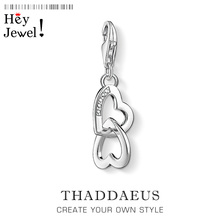 Hearts Charm Pendant Hot Selling 925 Silver Beautifully Symbol of Love Fashion Jewelry For Women Fit Europe Bracelet & Necklace 2024 - buy cheap