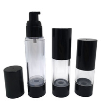 Transparent   Plastic Vacuum Bottle 15ml 30ml 50ml Empty Black Beak Cap Bottle 20pcs/lot 2024 - buy cheap