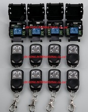 Frete grátis 12 v 1ch sistema de interruptor de controle remoto sem fio 8pc transmissor & 4pc receptor relé casa inteligente z-wave