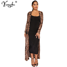 Sexy Cardigan Sequins Party Dress Women Mesh Long sleeve maxi Summer Dress club vintage long dresses Vestidos robe femme 2022 HL 2024 - buy cheap